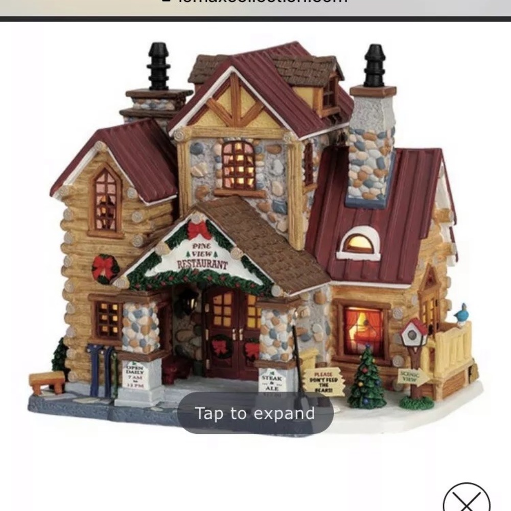 Lemax Pine View Restaurant Collection Retired